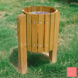 Paperera de fusta model Golf sense tapa